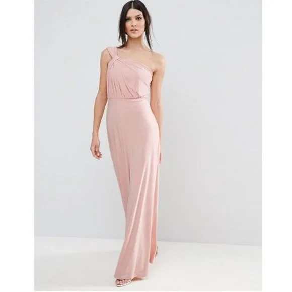 chinese dress ladies Asos Petite Flutter Sleeve Embellished Wrap Maxi Dress With Embroidery In  Light Pink